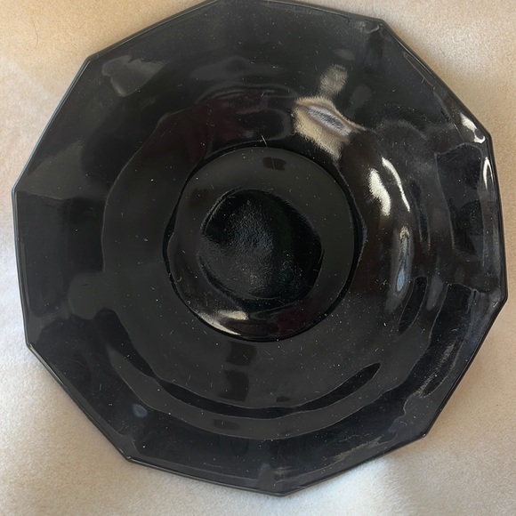Vintage Black Glass Plate - Picture 1 of 2